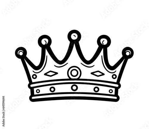 Royal crown isolated king or queen symbol. Vector monarch or emperor headwear, royalty sign

