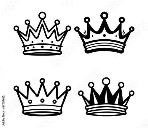 Royal crown isolated king or queen symbol. Vector monarch or emperor headwear, royalty sign
