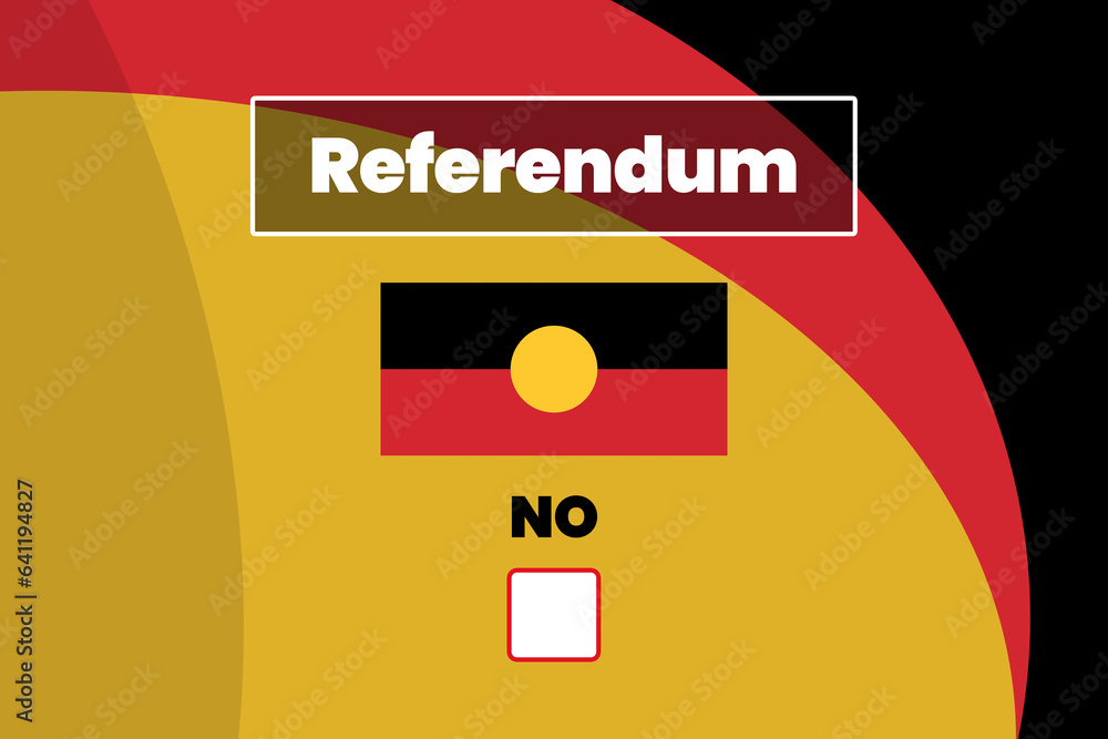 Australian referendum sign with no tick box. Australian referendum sign with no tick box.