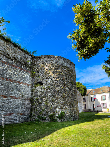 Antique building view in Meaux, France photo