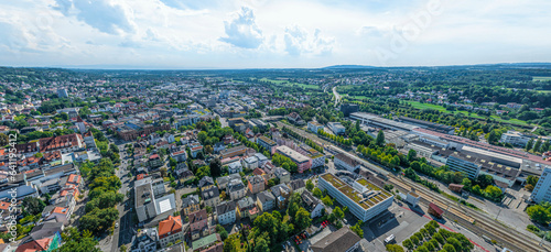 Ravensburg im Luftbild, Panorama-Ausblick auf die südlichen Stadtbezirke
