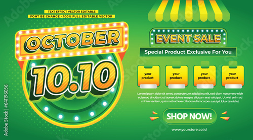 3D TEXT EDITABLE 9.9 SEPTEMBER BIG EVENT SUPER SALE FLYER DISCOUNT CASHBACK PROMO