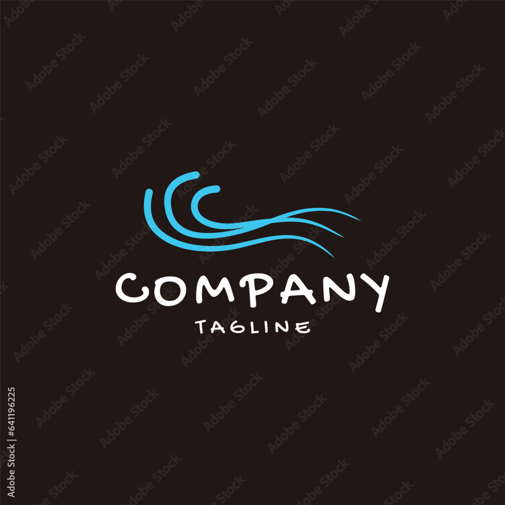 Wave logo design vector template Wave logo design vector template