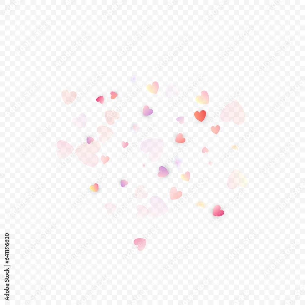 heart love vector confetti frame valentine pink