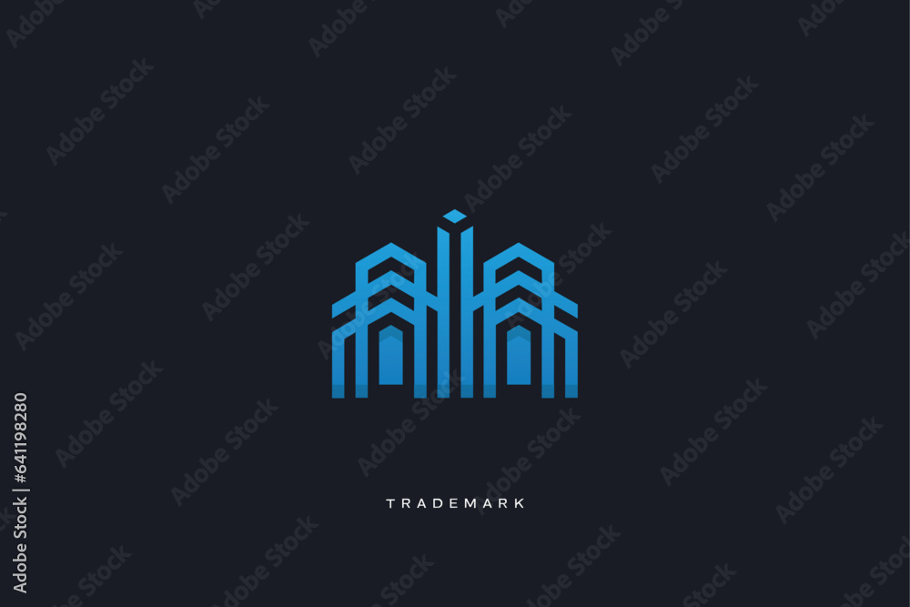 Home Vector Logo Real Estate Renovation Modern Structure Architecture