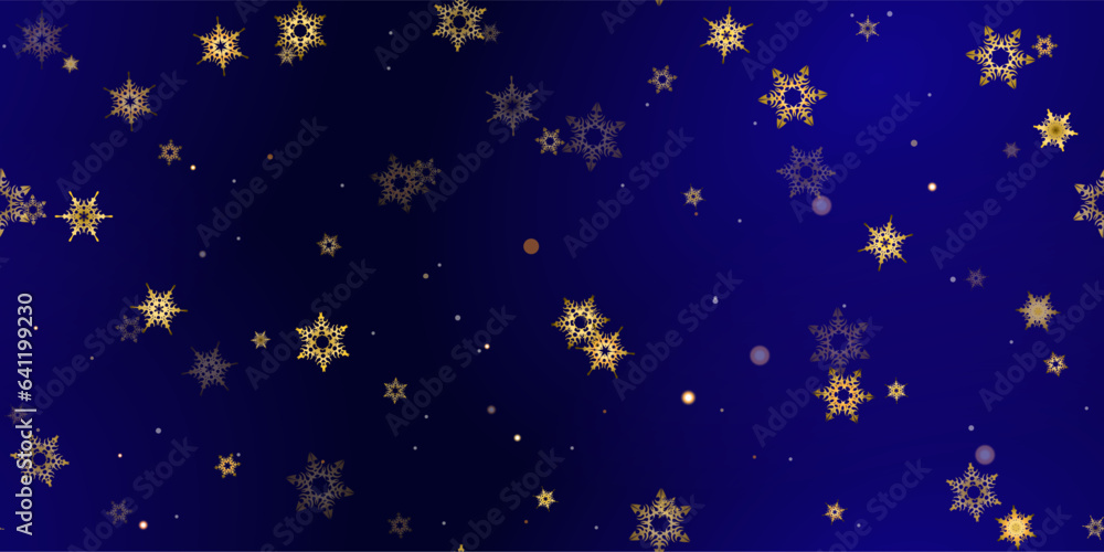 Gold Falling Snowflakes seamless pattern. Gold Falling Snowflakes seamless pattern.