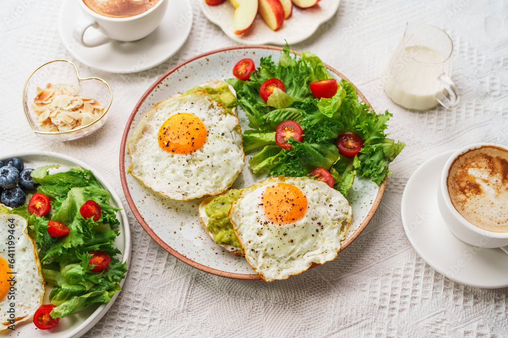 healthy breakfast bread Avocado Fried Egg and Salad healthy breakfast bread Avocado Fried Egg and Salad