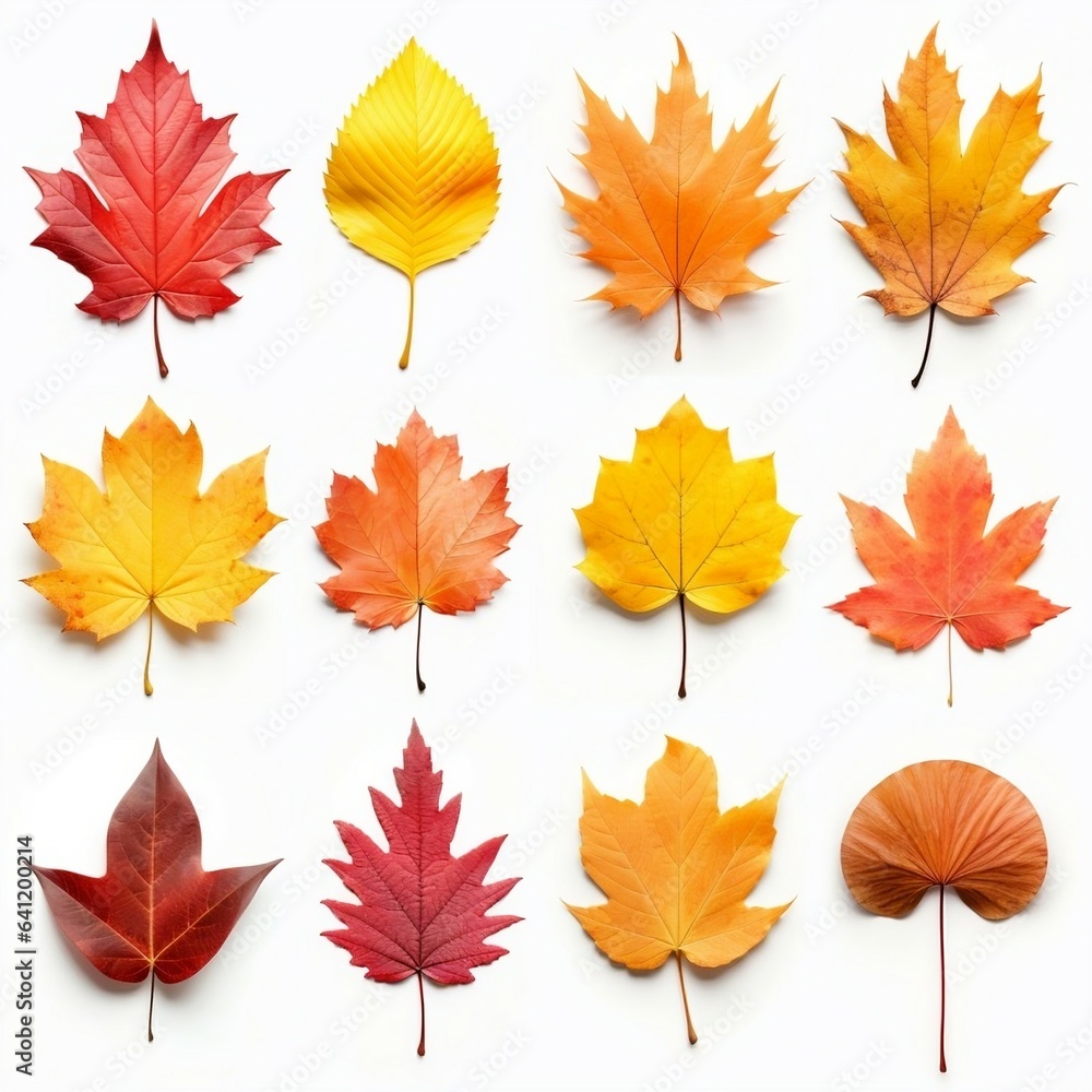 Collection of autumn leaves. Created with Generative AI technology
Collection of autumn leaves. Created with Generative AI technology