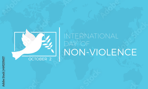 Observing the International Day of Non-Violence to Promote Compassion and Understanding. Peace and Harmony Vector Illustration Template.