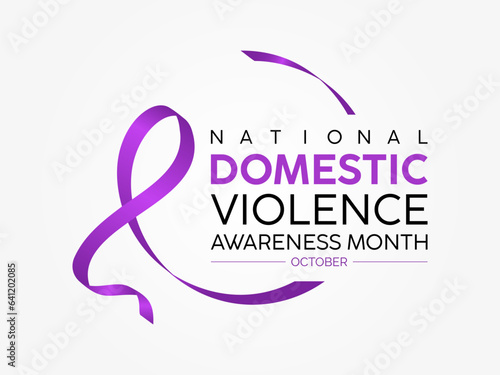 National Domestic Violence Awareness Month Amplifies Voices, Advocacy, and Support for Safety and Well-Being. Vector Illustration Template.