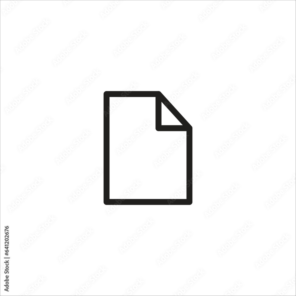 paper vector line icon template paper vector line icon template