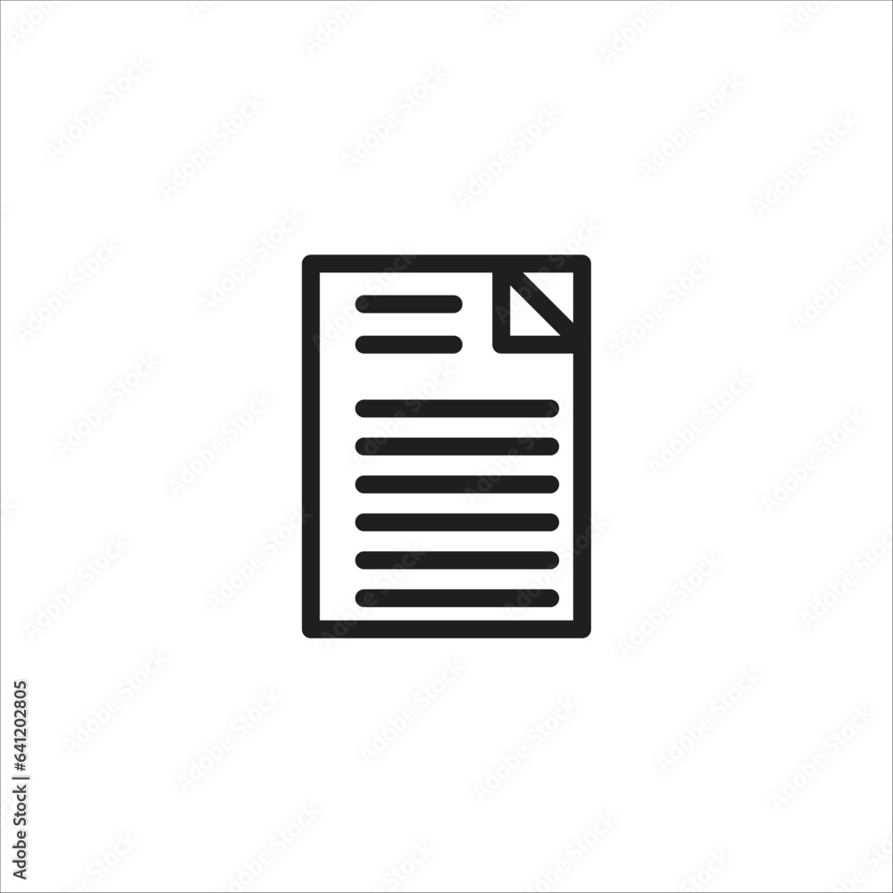 paper vector line icon template paper vector line icon template