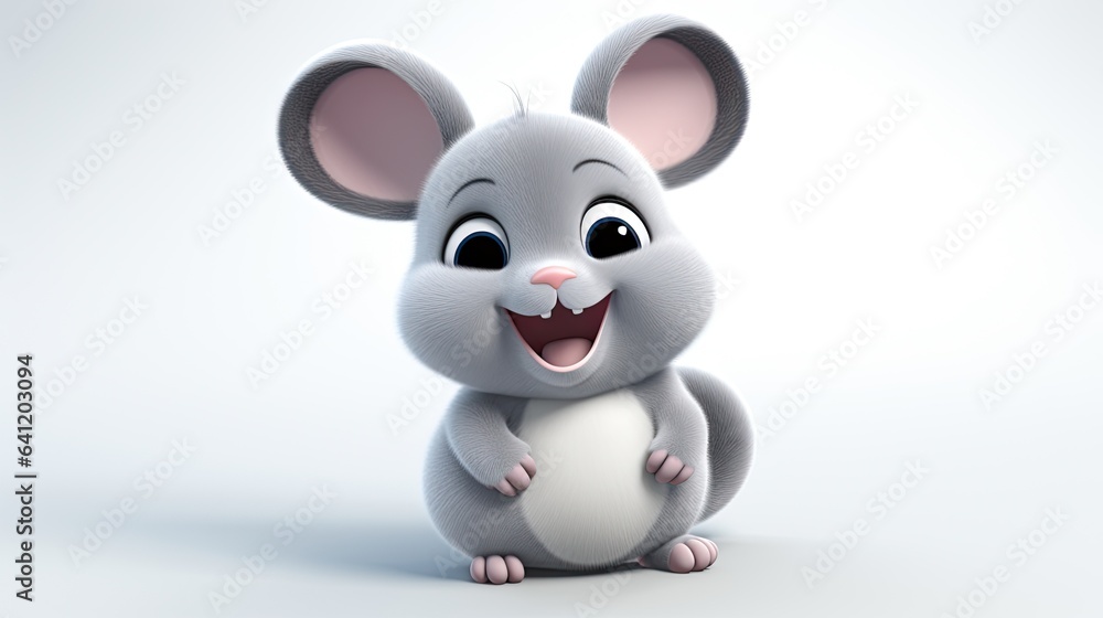 Cute 3D cartoon Chinchilla character. Cute 3D cartoon Chinchilla character.