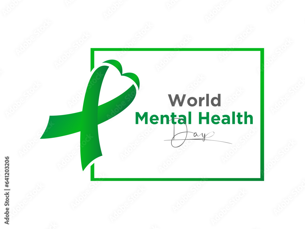 Obraz premium World Mental Health Day Highlights Advocacy, Understanding, and Support for Global Emotional Resilience. Vector Illustration Template.