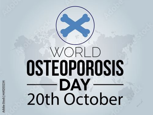 World Osteoporosis Day Advocates Awareness, Prevention, and Empowerment for Lifelong Skeletal Health. Vector Illustration Template.