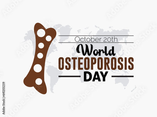 World Osteoporosis Day Advocates Awareness, Prevention, and Empowerment for Lifelong Skeletal Health. Vector Illustration Template.