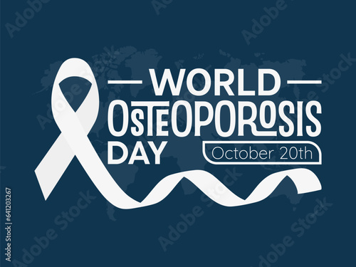 World Osteoporosis Day Advocates Awareness, Prevention, and Empowerment for Lifelong Skeletal Health. Vector Illustration Template.