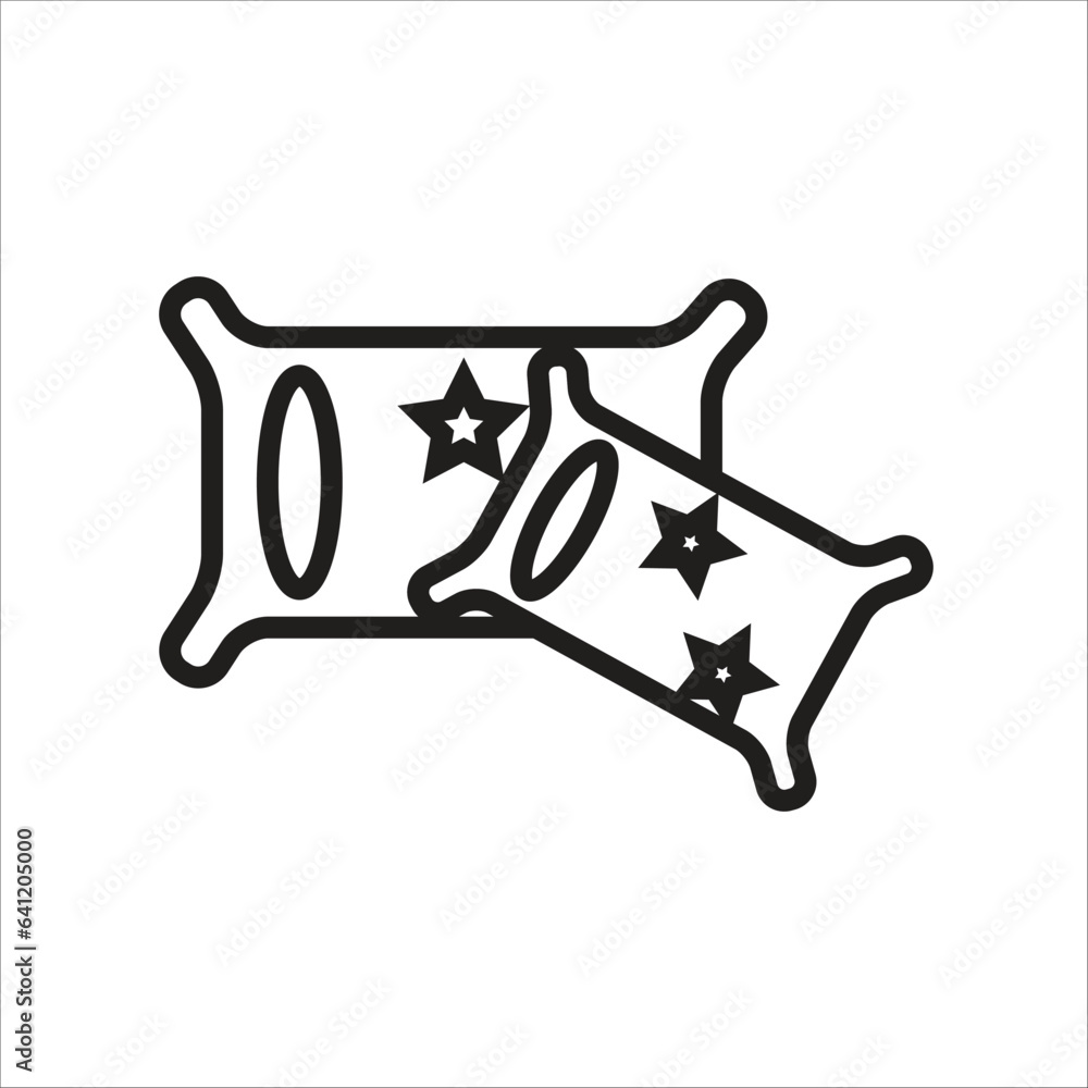 pillow vector icon line template pillow vector icon line template