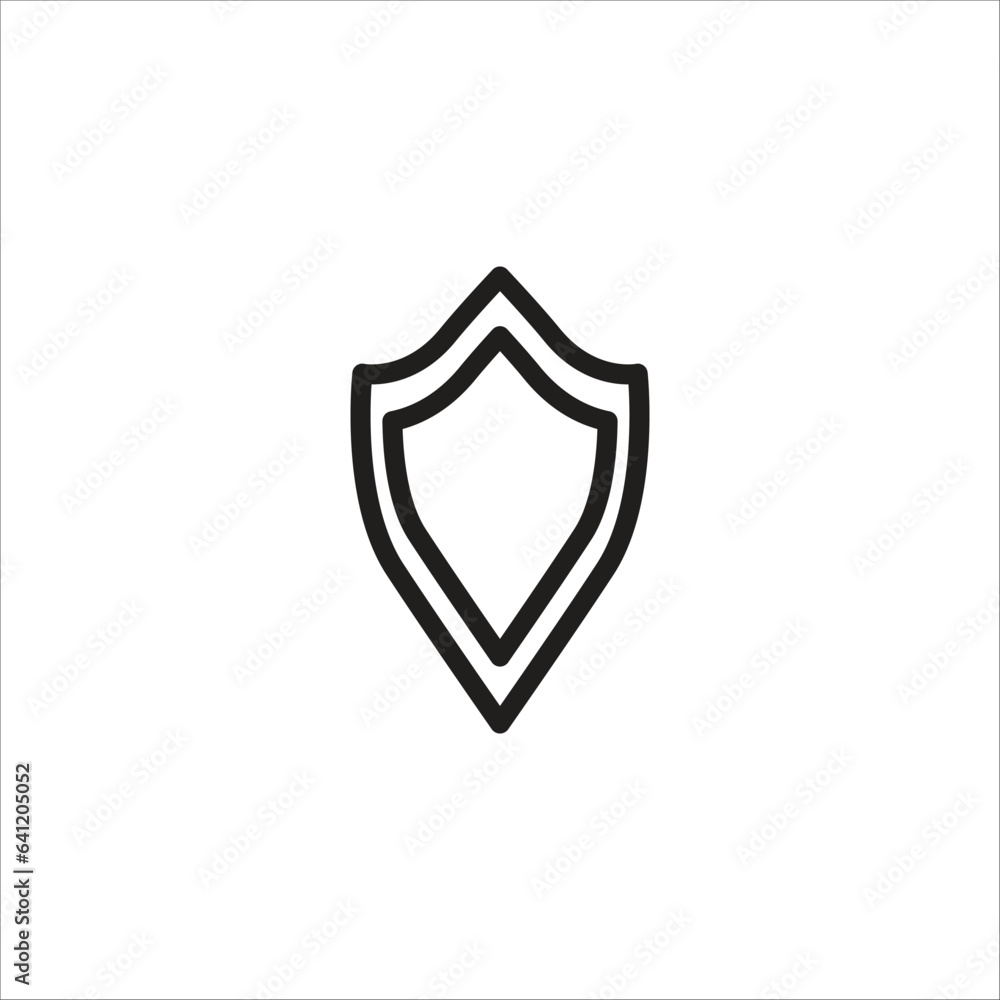 sheild vector icon line template sheild vector icon line template