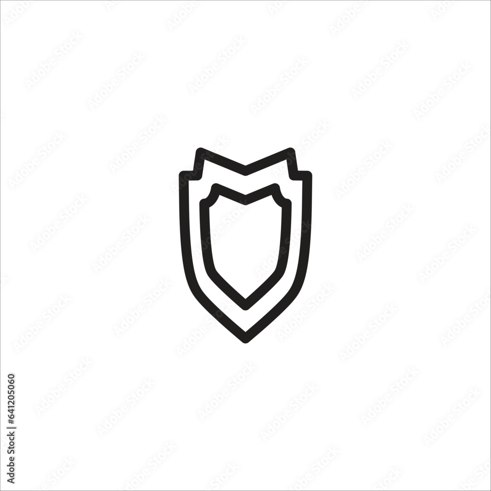 sheild vector icon line template sheild vector icon line template