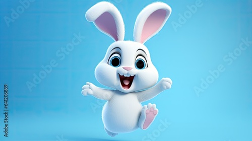 Cute 3D cartoon Rabbit character.