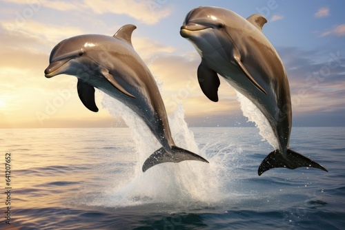 dolphins jumping out © Tomi adi kartika