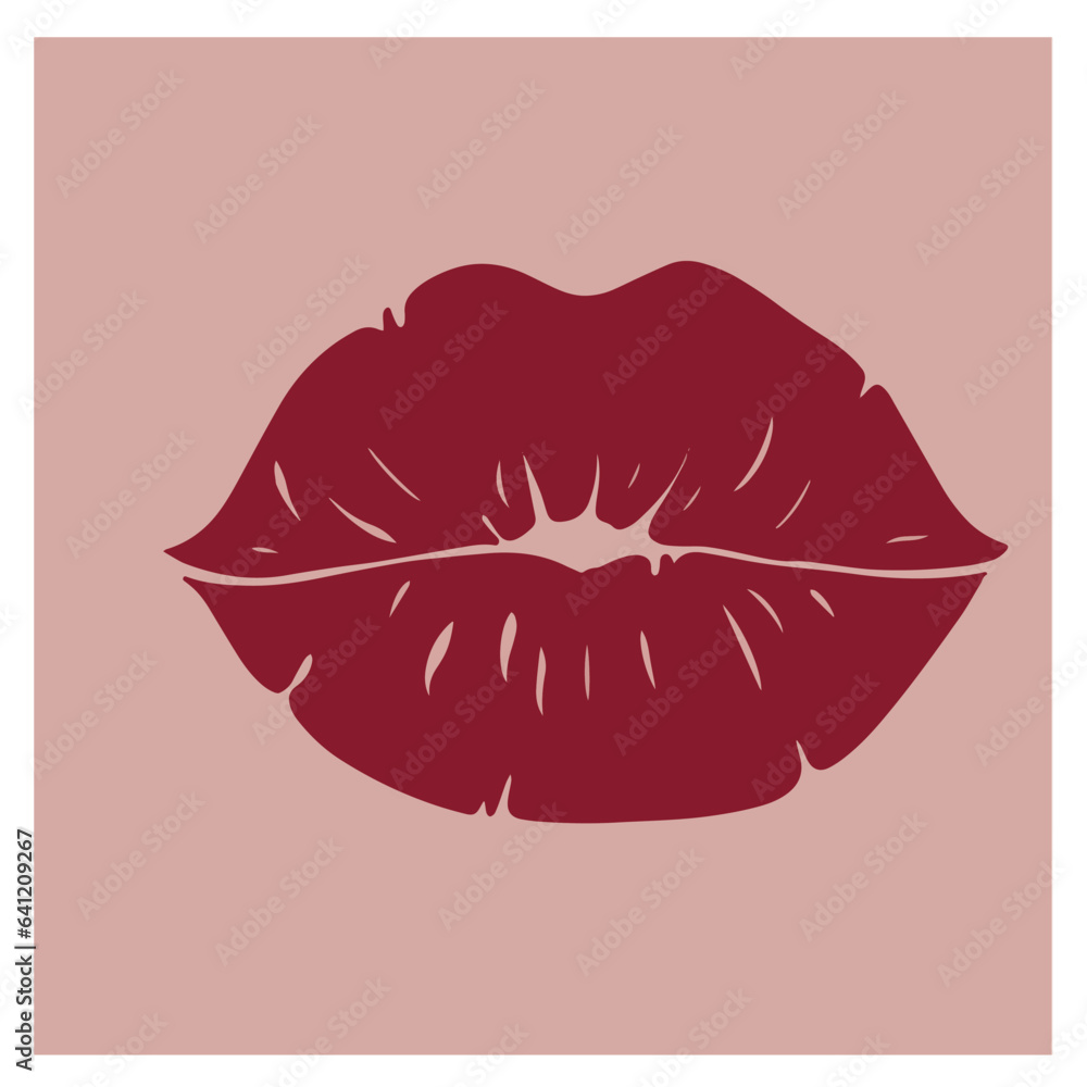 Vector of deep red burgundy lips illustration
Vector of deep red burgundy lips illustration