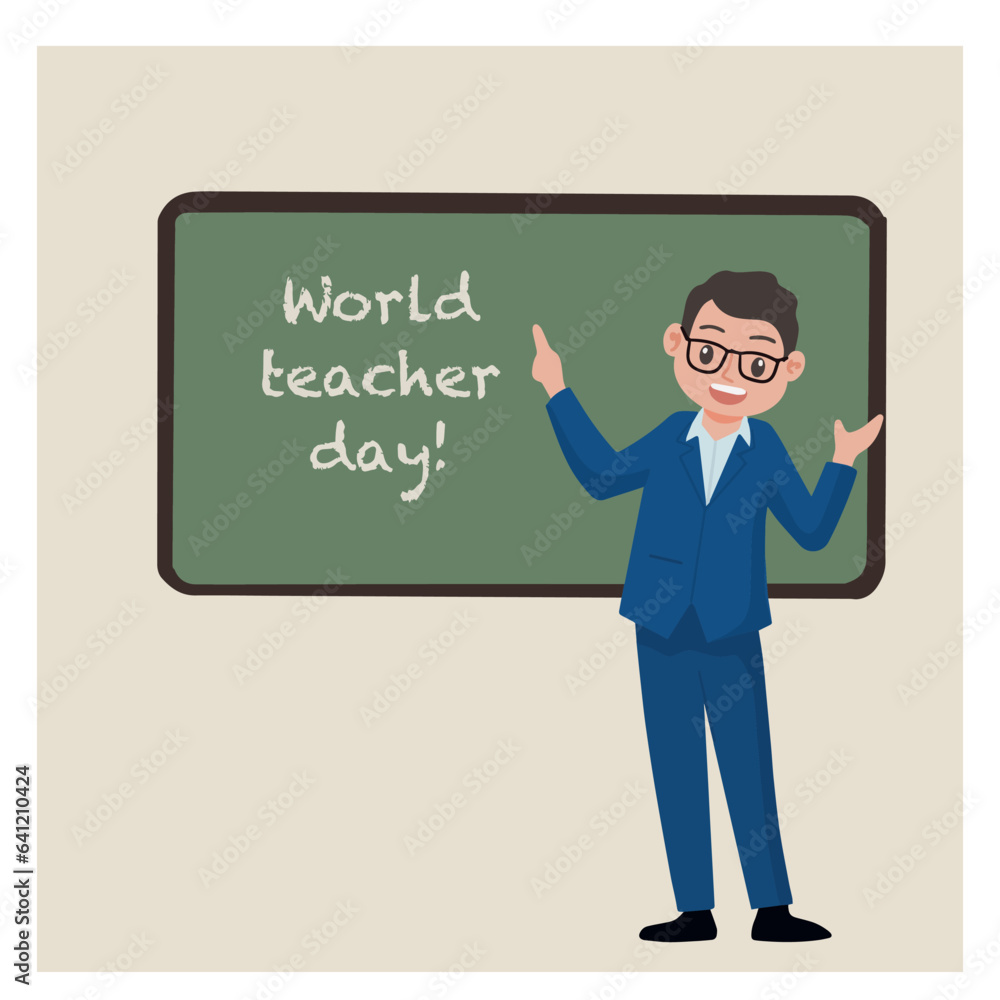 Illustration of world teachers day on october vector Illustration of world teachers day on october vector