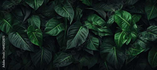 a close up of a bunch of leaves  in the style of dark paradise  photorealistic compositions