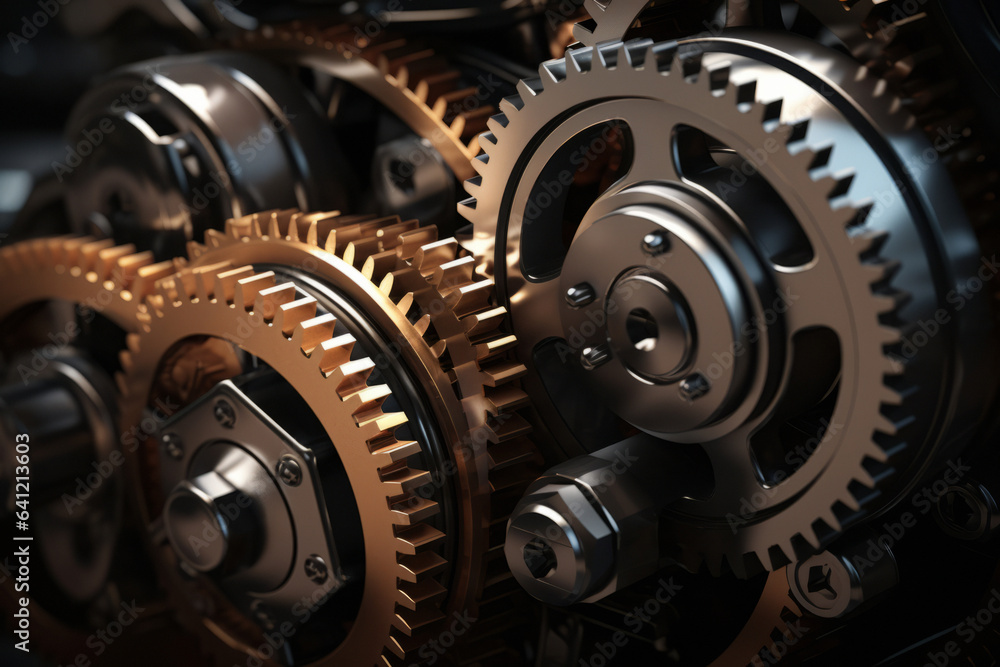 Engine gears close up.generative ai
Engine gears close up.generative ai