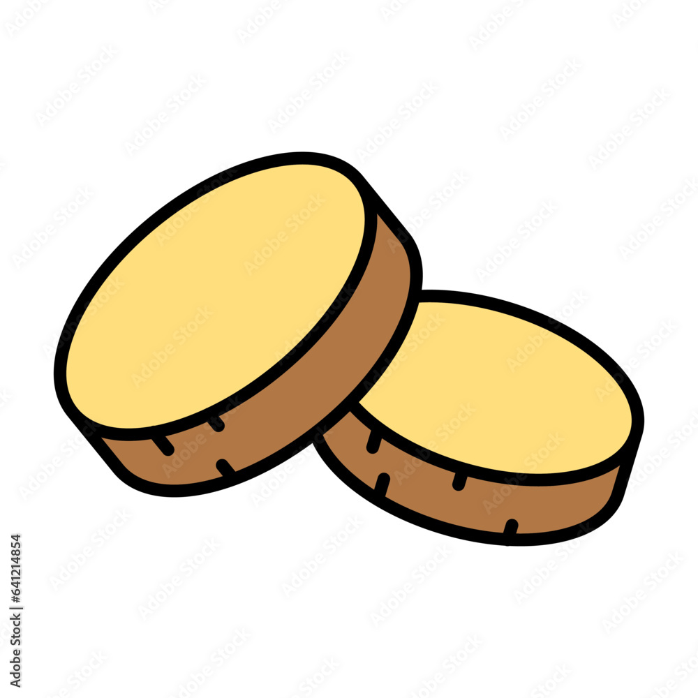 Sliced potato icon Sliced potato icon
