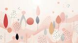 Hand-painted cartoon abstract artistic sense background material
