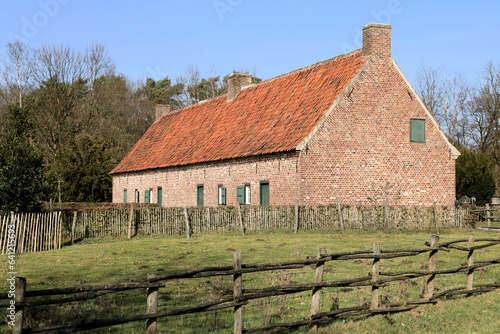 historical brick farmhouse, Bokrijk, Genk, Belgium