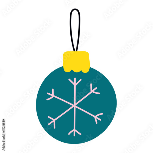 Christmas ornament flat illustration