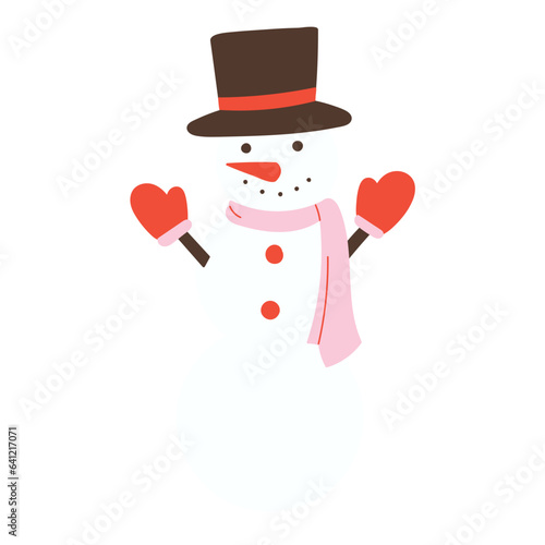 Snowman flat illustration