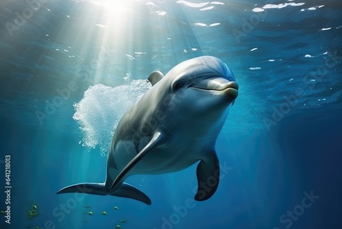 dolphin swimming in water © Tomi adi kartika