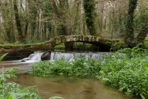 Ponte de Os Mouros, Paradela or de Francos, Tinto river,Teo and Brion, A Coruña district, Galicia, Spain