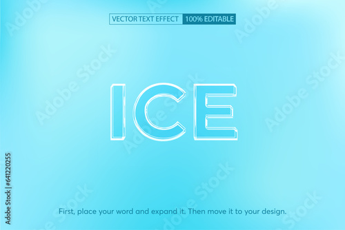 Cold ice style editable text effect