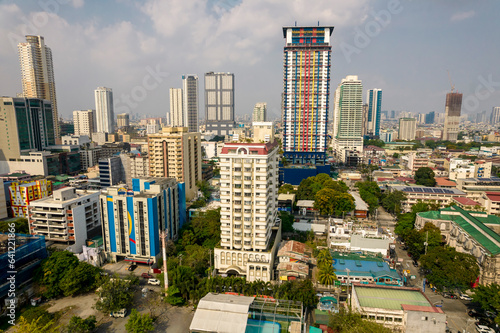 Manila, Philippines - Afternoon aerial of Malate Skyline. photo