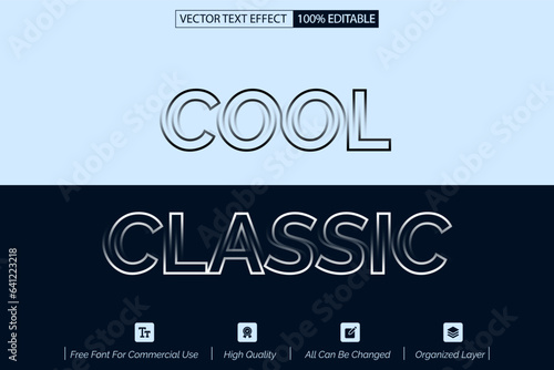 cool classic style editable text effect