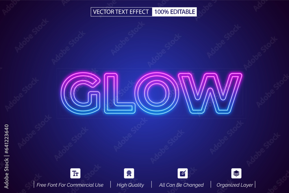 glow double line editable text effect glow double line editable text effect