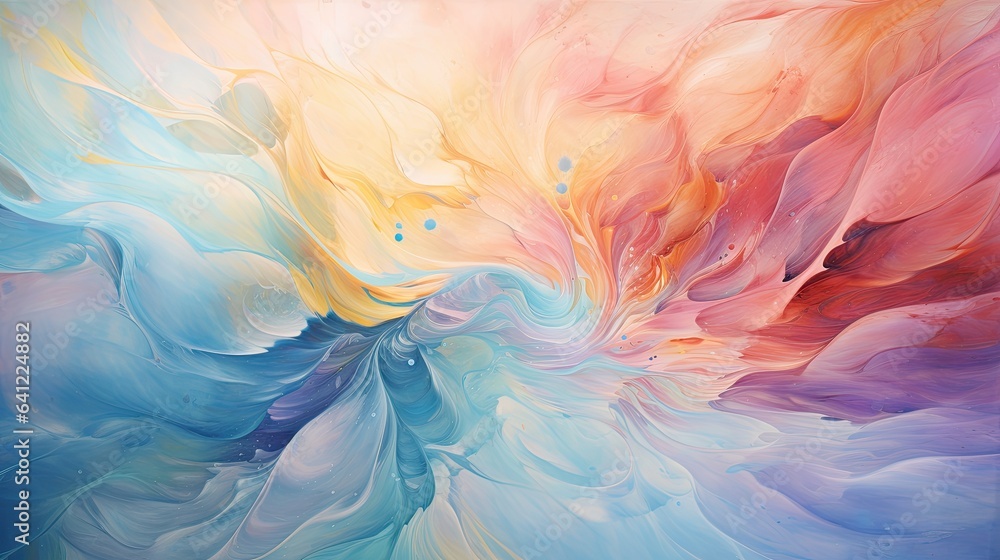 An artwork that captures the fluid dynamics of a swirling tornado using pastel colors flat lay. An artwork that captures the fluid dynamics of a swirling tornado using pastel colors flat lay.