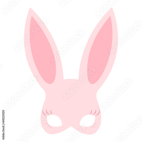 Bunny mask flat illustration