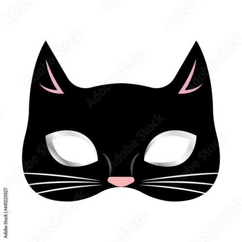 Cat mask flat illustration