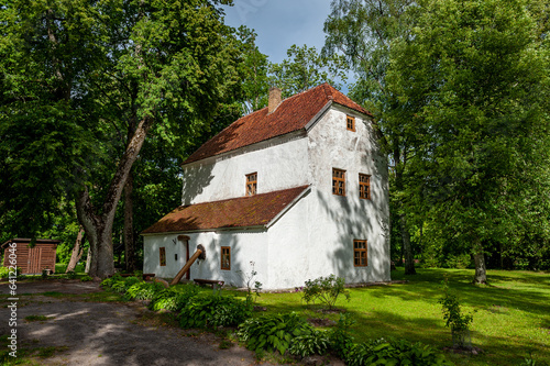Small  Knights’ Castle building, built at the beginning of the 16th century. Stende Manor, Latvia.