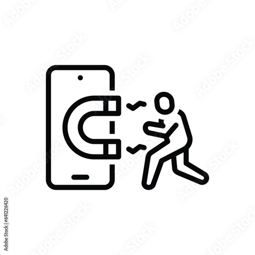 Black line icon for attractive