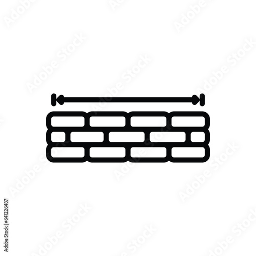 Black line icon for dimension