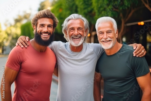 Joyful Seniors Embracing Fitness Outdoors: Active Aging Motivation