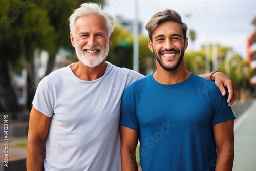 Elderly Men Inspiring Health and Happiness