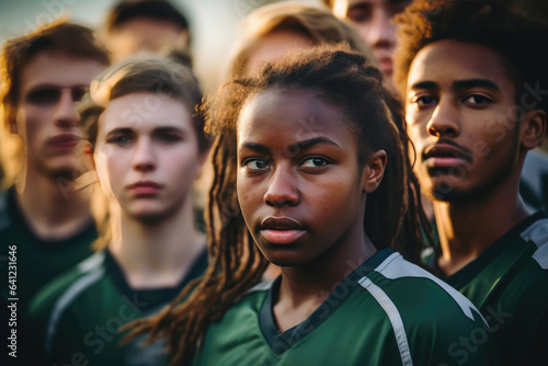 Close-Up of Focused Athletes